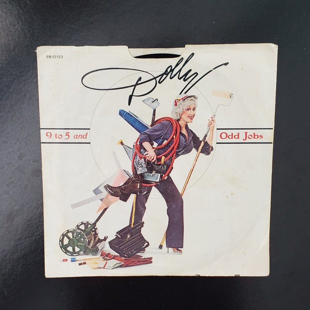 Dolly Parton 9 to 6 and Odd Jobs 45" record